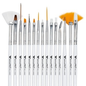 Set 15 Pensule Manichiura SensoPRO Milano, Pastel White