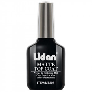 Top Coat Gel UV Profesional Lidan cu efect de MAT, 18ml