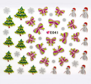 Folie Sticker 3D unghii, model E041 - Pink Ribbons