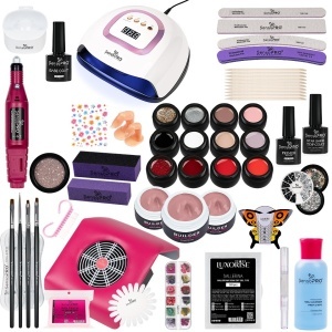 Kit Unghii False cu Gel UV SensoPRO Milano 15ml - Promotie #09 + CADOU Set 4 Pensule Manichiura