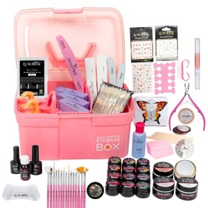 Kit Unghii Gel fara Lampa UV Promotie #07 + CADOURI 12 Geluri UV & Cutie Manichiura