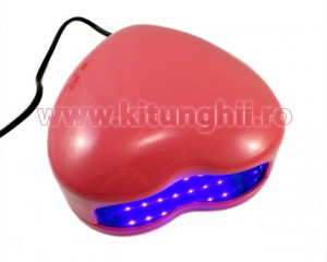 Lampa cu LED Fast-Dry 2W Pink - Inimioara