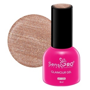 Oja Semipermanenta Glamour Gel SensoPRO Milano 8ml, Sparkle Red #53
