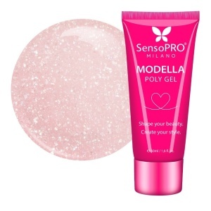 Polygel MODELLA SensoPRO Milano - Rosé Gleam, 50ml