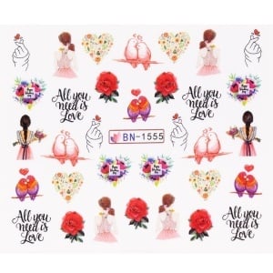 Tatuaj Unghii LUXORISE Love Statement, BN-1555