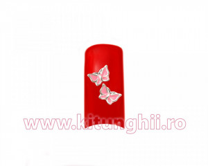 Decoratiuni Unghii 3D - Fluturas roz set 2 bucati