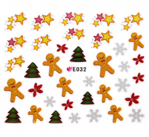 Folie Sticker 3D unghii, model E032 - Sensational Gifts