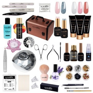 Kit Polygel REVOMAX LUXORISE MASTER Sculpt cu Lampa & Freza + CADOURI