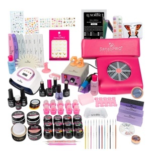 Kit Unghii False Duo cu Gel UV si Oja Semipermanenta SensoPRO Milano 10ml - Promotie #33 + CADOU