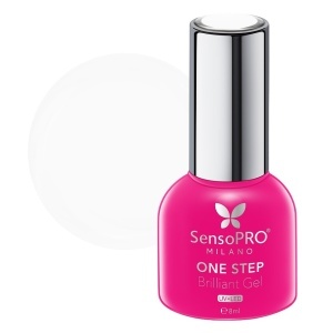 Oja Semipermanenta One Step Brilliant Gel SensoPRO Milano 8ml, Charming White #01