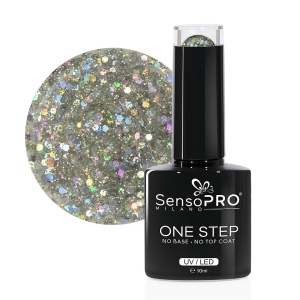 Oja Semipermanenta SensoPRO Milano One Step 10ml culoare Argintiu- 028 Jewelry Glow