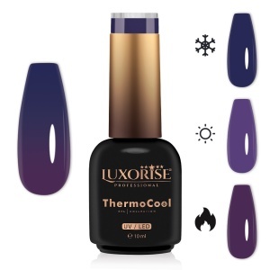 Oja Semipermanenta Termica 3 Culori LUXORISE ThermoCool - Plum Affair 10ml
