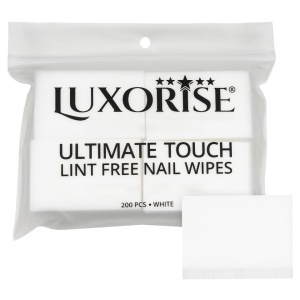 Servetele Unghii Ultimate Touch LUXORISE, Strat Dublu, 200 buc, Alb