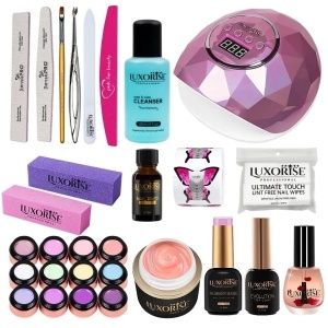 Baza Kit Unghii Gel LUXORISE Timeless Nails + Lampa UV / LED