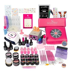 Kit Unghii False Duo cu Gel UV si Oja Semipermanenta SensoPRO Milano 10ml - Promotie #33 + CADOU