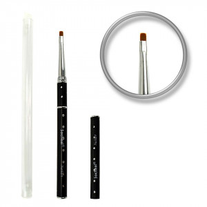 Pensula unghii aplicare gel UV cu strasuri Nr. 4 - Black