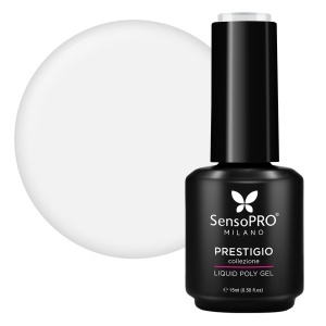 Polygel Lichid SensoPRO Milano PRESTIGIO, True White, 15ml
