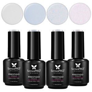 Set 4 Polygel Lichid SensoPRO Milano, Diamond Glitz