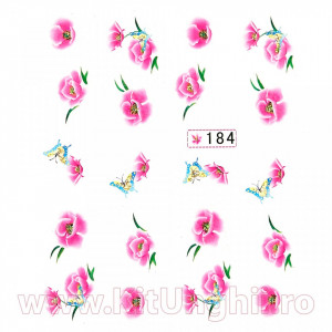 Tatuaj unghii #184 flori