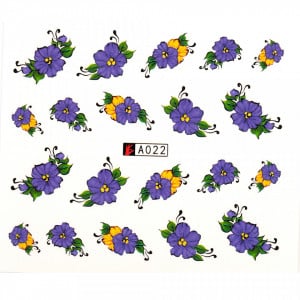 Tatuaj unghii A022 flori