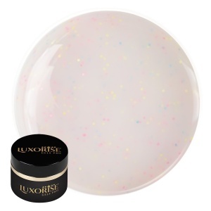 Gel UV Constructie Unghii Confetti Cake LUXORISE 15ml, Sprinkle Frost