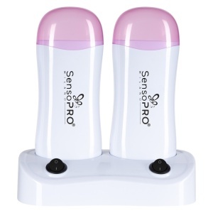 Incalzitor de Ceara Dublu cu Suport WAX EXPERT DUO - SensoPRO Milano, Roz