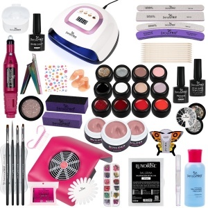 Kit Unghii False cu Gel UV SensoPRO Milano 15ml - Promotie #09 + CADOU Set 4 Pensule Manichiura