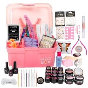 Kit Unghii Gel fara Lampa UV Promotie #07 + CADOURI 12 Geluri UV & Cutie Manichiura