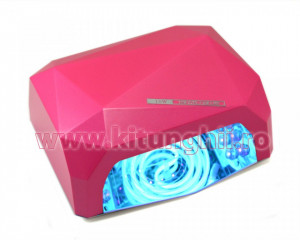 Lampa CCFL + LED cu Timer, 18W, Rosy Pink