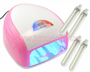 Lampa UV cu 4 Neoane 36W, senzor de prezenta si afisaj digital - Evolution PRO Pink