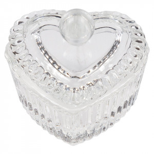 Paharel din sticla cu capac Heart Glass