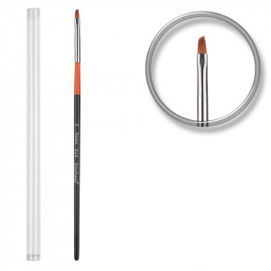 Pensula unghii aplicare gel UV nr.1 cu etui tubular - Orange Brush