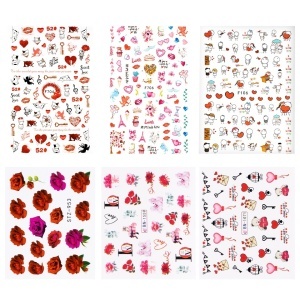 Set Nail Art Nails in Love