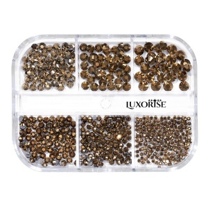 Strasuri Unghii LUXORISE Champagne Crystals, 6 modele