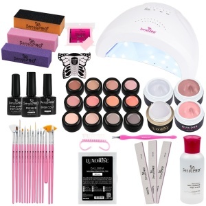 Kit Unghii False cu Gel UV - Promotie #55 + CADOU Set 12 Pensule Manichiura