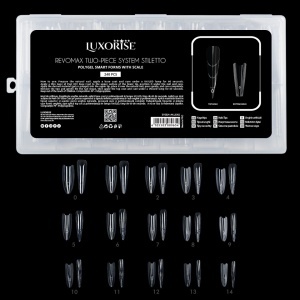 Tipsuri Reutilizabile REVOMAX Two-Piece System Stiletto LUXORISE pentru Polygel si Gel