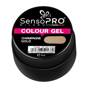 Gel UV Colorat SensoPRO Milano, Champagne Gold, 5ml - Img 2