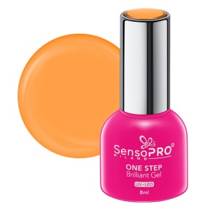 Oja Semipermanenta One Step Brilliant Gel SensoPRO Milano, 50 Delicious Orange, 8ml