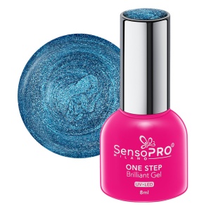 Oja Semipermanenta One Step Brilliant Gel SensoPRO Milano, 80 Blue Paradise, 8ml