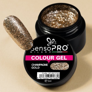 Gel UV Colorat SensoPRO Milano, Champagne Gold, 5ml - Img 3