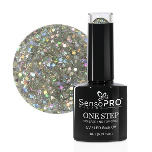 Oja Semipermanenta SensoPRO Milano One Step 10ml culoare Argintiu- 028 Jewelry Glow