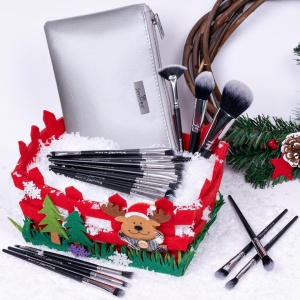 Pensule Machiaj SensoPRO Milano Black Silver, Set 20 + Borseta Cadou - Img 2