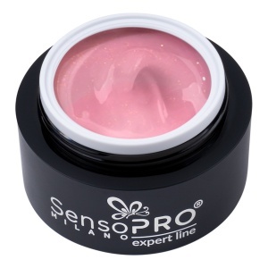Gel Constructie Unghii Expert Line SensoPRO Milano 15ml - Blush Glitz