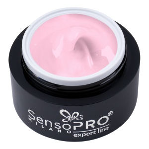 Gel Constructie Unghii Expert Line SensoPRO Milano 15ml, Shimmer Milky Pink