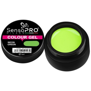 Gel UV Colorat SensoPRO Milano Neon Green, 5ml