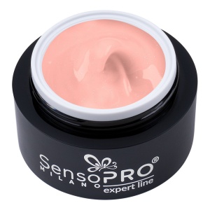 Gel Constructie Unghii Expert Line SensoPRO Milano 15ml, Shimmer Peach