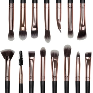 Pensule Machiaj SensoPRO Milano Black Gold, Set 15 + Borseta Cadou - Img 2