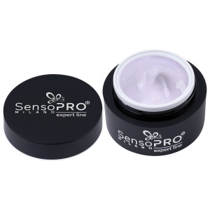 Gel Constructie Unghii Expert Line SensoPRO Milano 15ml - Milky Shine - Img 2