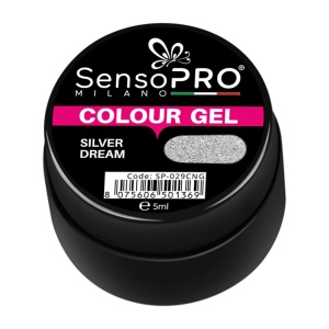 Gel UV Colorat SensoPRO Milano, Silver Dream, 5ml - Img 2