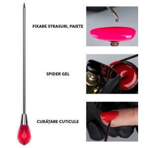 Instrument Manichiura Mixare & Decorare SensoPRO Milano, Crystal Pink - Needle - Img 2